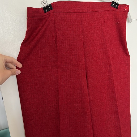 Vintage Red Pleated Slacks - Picture 2 of 8